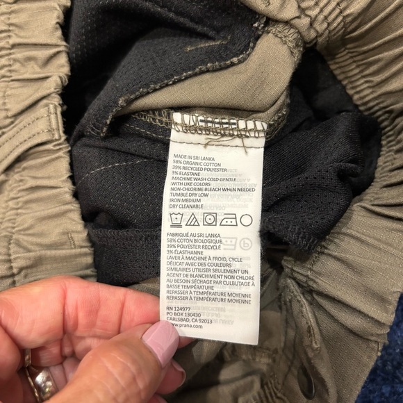 Prana Women’s Pants Cargo Ripstop Elastic Waist Green - Picture 8 of 9